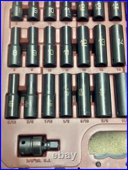 Matco Tools SBP426V 42-pc 3/8 Metric & SAE 6-pt Standard/Deep Impact Socket Set