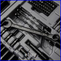 Mechanics Hand Tool Set Metric SAE Sockets Hex Keys Bits Hard Case (201-Piece)