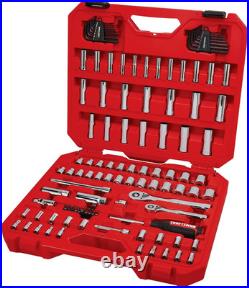 Mechanics Tool Set 105 Pcs, Standard (SAE) and Metric with Case, 1/4 and 3/8 In