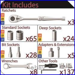 Mechanics Tool Set Kit Socket 270 Piece Case Tools Sae Metric Drive Box Ratchet Mechanics Tool Set Kit Socket 270 Piece Case Tools Sae Metric Drive Box Ratchet
