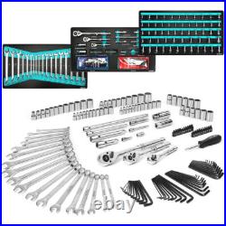 Mechanics Tool Set Sockets Set SAE/Metric Ratchet Wrench Set 90-Tooth 149-Pieces