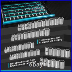 Mechanics Tool Set Sockets Set SAE/Metric Ratchet Wrench Set 90-Tooth 149-Pieces