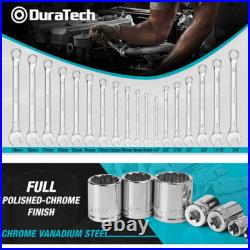 Mechanics Tool Set Sockets Set SAE/Metric Ratchet Wrench Set 90-Tooth 149-Pieces