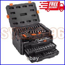 Mechanics Tool and Socket Set 1/4 3/8 1/2 Drive Deep 450 Pcs SAE and Metric