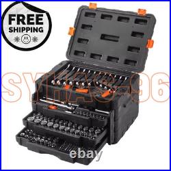 Mechanics Tool and Socket Set 1/4 3/8 1/2 Drive Deep 450 Pcs SAE and Metric