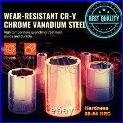 Mechanics Tool and Socket Set 1/4 3/8 1/2 Drive Deep 450 Pcs SAE and Metric