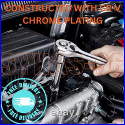 Mechanics Tool and Socket Set 1/4 3/8 1/2 Drive Deep 450 Pcs SAE and Metric