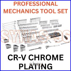 Mechanics Tool and Socket Set 1/4 3/8 1/2 Drive Deep 450 Pcs SAE and Metric