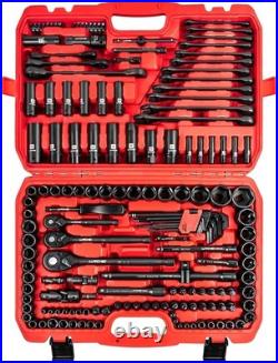 Metric & Standard Socket Set with Quick Release Ratchet
