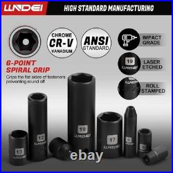 Metric & Standard Socket Set with Quick Release Ratchet