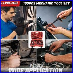 Metric & Standard Socket Set with Quick Release Ratchet