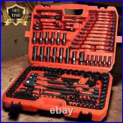 Metric & Standard Socket Set with Quick Release Ratchet