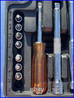 Metrinch 62pc Combination Ratchet Socket & Wrench Tools Set with Case
