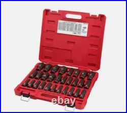 Milwaukee 1/2 Dr Impact Socket Set Shockwave Metric & SAE 29 piece 49-66-7016