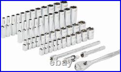 Milwaukee 1/4 in Ratchet & Socket Set SAE Metric with Case 48-22-9004