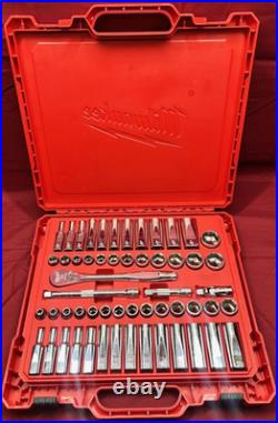 Milwaukee 3/8 Drive 56pc Ratchet & Socket Set SAE & Metric