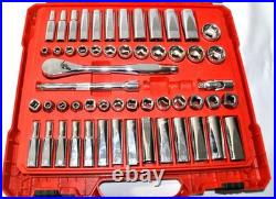 Milwaukee 45-22-9008 -56pc Ratchet & Socket Set SAE & Metric 3/8 Drive #261