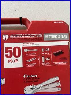 Milwaukee 48-22-9004 1/4 Drive SAE / Metric Socket Mechanics Tool Set Milwaukee 48-22-9004 1/4 Drive SAE / Metric Socket Mechanics Tool Set