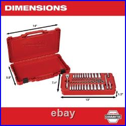 Milwaukee 48-22-9004 1/4-Inch Drive SAE and Metric Ratchet and Socket Set 50pc Milwaukee 48-22-9004 1/4-Inch Drive SAE and Metric Ratchet and Socket Set 50pc