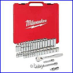 Milwaukee 48-22-9008 3/8 Dr 56pc Ratchet & Socket Set SAE/Metric Mechanic Tool