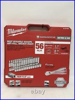 Milwaukee 48-22-9008 3/8 Drive 56pc Ratchet & Socket Set SAE & Metric