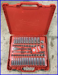 Milwaukee 48-22-9008 56PC 3/8-Inch Drive SAE and Metric Ratchet and Socket Set