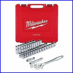 Milwaukee 48-22-9010 1/2 Drive 47 Piece Ratchet and Socket Set SAE & Metric
