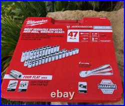 Milwaukee 48-22-9010 47-Piece 1/2 in. Drive Metric + SAE Ratchet and Socket Set