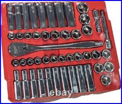 Milwaukee 48-22-9010 47-Piece 1/2 in. Drive Metric and SAE Ratchet Socket Set