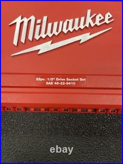 Milwaukee 48-22-9010 47 Piece SAE And Metric 1/2 Drive Socket Set NEW