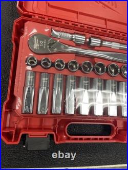 Milwaukee 48-22-9010 47 Piece SAE And Metric 1/2 Drive Socket Set NEW