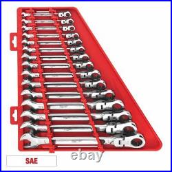 Milwaukee 48-22-9413 15-Piece SAE Flex-Head Ratching Combination Wrench Set