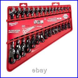 Milwaukee 48-22-9413 Flex Head Ratcheting SAE Combination Wrench Set 15 PC
