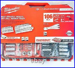 Milwaukee 48-22-9486 1/4 & 3/8 Metric & SAE Ratchet and Socket Set with Packout