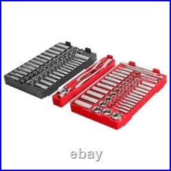 Milwaukee 48-22-9486 1/4 and 3/8 Metric & SAE Ratchet & Socket Set with Packout