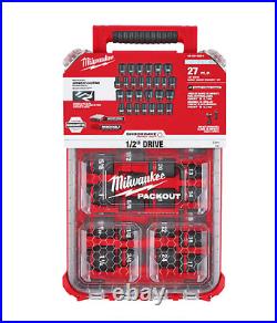 thumbnail image 2 of Milwaukee Shockwave Impact Duty 27-Piece Socket Set – 1/2” Drive SAE & Metric, 49-66-6804 2 of 5