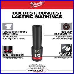 Milwaukee 49-66-7009 43Pc SHOCKWAVE Imp 3/8 Dr SAE/Metric Set AUTH USA DEALER