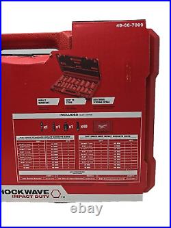 Milwaukee 49-66-7009 SHOCKWAVE 3/8in Drive SAE&Metric Impact Socket Set 43-Piece Milwaukee 49-66-7009 SHOCKWAVE 3/8in Drive SAE&Metric Impact Socket Set 43-Piece
