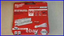 Milwaukee 56 PC 3/8 Drive Socket Set SAE/Metric 48-22-9008 Milwaukee 56 PC 3/8 Drive Socket Set SAE/Metric 48-22-9008