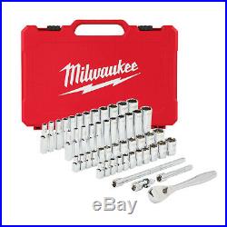 Milwaukee 56pc 3/8 & 50pc 1/4 SAE & Metric Combination Socket Sets