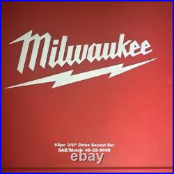 Milwaukee 56pc 3/8 Drive Socket Set SAE/Metric 48-22-9008