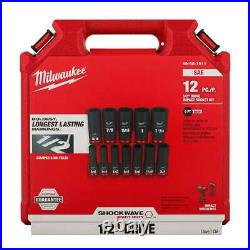 Milwaukee Impact Socket Set 1/2 in and 1/4 in Drive SAE/Metric Deep Well (26-Pc)