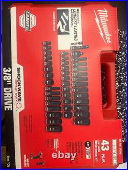 Milwaukee SHOCKWAVE Impact Duty 3/8in Drive Metric & SAE 43pc Socket Set