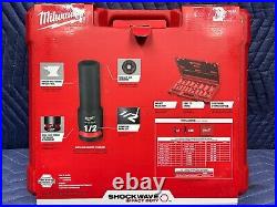 Milwaukee Tool 49-66-7016 1/2 In Drive Impact Socket Set, Metric, Sae, 29 Pc