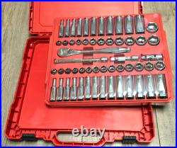 Milwaukee Tools 48-22-9008, 56pc SAE & Metric Socket and Ratchet Set with Case