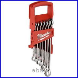 Milwaukee Wrench Mechanics Hand Tool Set SAE Metric Combination Silver 14 Piece