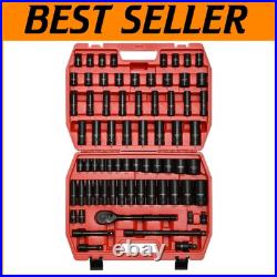 Multi-Functional 70-Piece Impact Socket Set SAE/Metric with Ratchet & Adapters