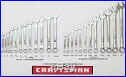 NEW CRAFTSMAN 24 pc STANDARD SAE/METRIC MM COMBINATION WRENCH SET
