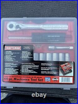 NEW MINT RARE SEARS Craftsman 60pc Mechanics Tool Set 34060 SAE & Metric USA NOS NEW MINT RARE SEARS Craftsman 60pc Mechanics Tool Set 34060 SAE & Metric USA NOS