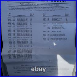 NEW MINT RARE SEARS Craftsman 60pc Mechanics Tool Set 34060 SAE & Metric USA NOS